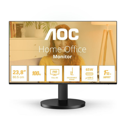 AOC MT IPS LCD WLED 23,8" 24B3CF2 - IPS panel, 100Hz, 1920x1080, HDMI, USB-C, USB 3.2, repro, nast. vyska AOC MT IPS LCD WLED 23,8" 24B3CF2 - IPS panel, 100Hz, 1920x1080, HDMI, USB-C, USB 3.2, repro, nast. vyska