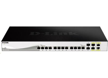 D-Link DXS-1210-16TC 16-port 10Gigabit Smart Managed Switch, 12x 10GbE RJ45, 2x 10GbE SFP+, 2x 10GbE RJ45/SFP+ combo