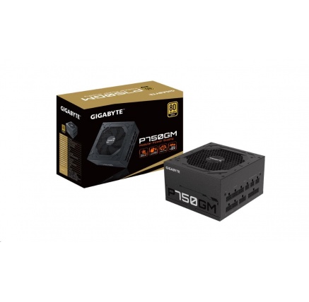 GIGABYTE zdroj P750GM, 750W, 80plus gold, modular, 120 mm fan GIGABYTE zdroj P750GM, 750W, 80plus gold, modular, 120 mm fan