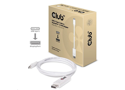 Club3D Adaptér USB 3.1 typ C na DisplayPort 1.2 4K60Hz UHD 1,2m (M/M) Club3D Adaptér USB 3.1 typ C na DisplayPort 1.2 4K60Hz UHD 1,2m (M/M)
