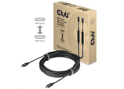 Club3D Kabel USB 3.2 Gen2 Type-C to C Active Bi-directional (M/M) 8K60Hz, 5m