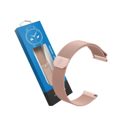 RhinoTech univerzální řemínek milánský tah Quick Release 20mm růžovo-zlatý