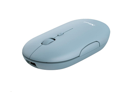 TRUST myš PUCK, bezdrátová, USB, modrá, bluetooth