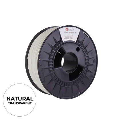 C-TECH Filament  PREMIUM LINE TPU 90A flexibilní natural 1,75mm