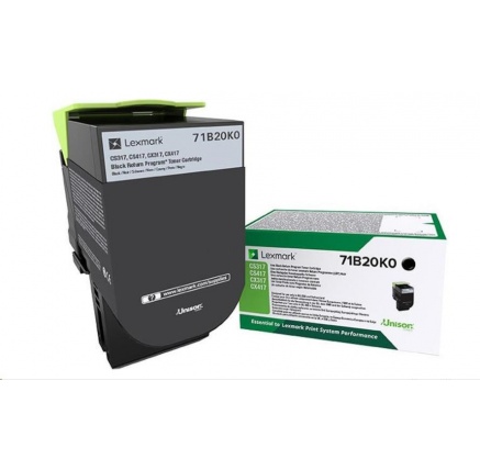 Lexmark toner pro CS/CX317,417,517 black z programu Lexmark Return na 3 000 stran Lexmark toner pro CS/CX317,417,517 black z programu Lexmark Return na 3 000 stran