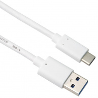 PremiumCord kabel USB-C - USB 3.0 A (USB 3.2 generation 2, 3A, 10Gbit/s) 2m, bílá