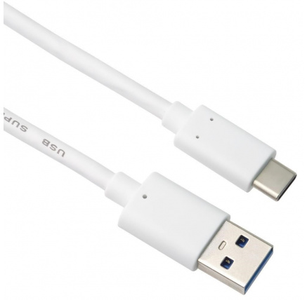 PremiumCord kabel USB-C - USB 3.0 A (USB 3.2 generation 2, 3A, 10Gbit/s) 2m, bílá