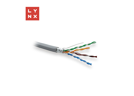 LYNX FTP kabel Cat5e, PVC, 0,5mm, celoměděný, vnitřní, šedý, box 305m