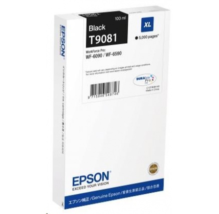 EPSON Ink čer WorkForce-WF-6xxx Ink Cartridge XL Black 100 ml EPSON Ink čer WorkForce-WF-6xxx Ink Cartridge XL Black 100 ml
