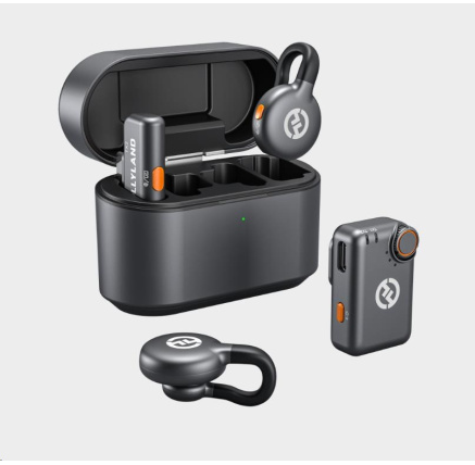 Hollyland LARK M2S Mini Combo  Wireless Lavalier Microphone Mini Combo (Space Gray)