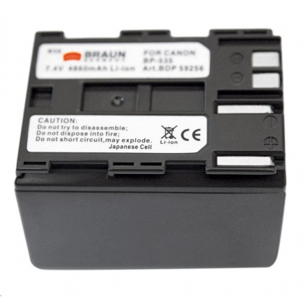Braun akumulátor CANON BP-535, 4860mAh
