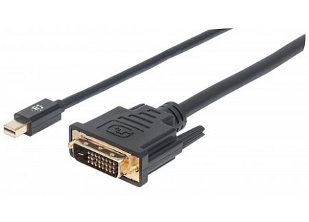 MANHATTAN kabel Mini DisplayPort 1.2a Male to DVI-D 24+1 Male, 1.8 m, černý