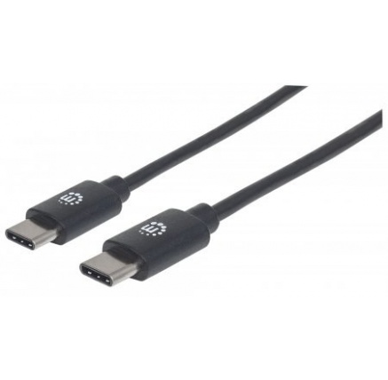MANHATTAN kabel Hi-Speed USB-C, Type-C Male to Type-C Male, 0,5m, černý