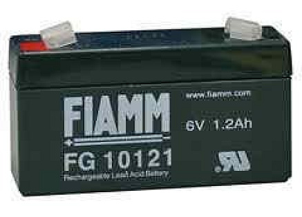 Baterie - Fiamm FG10121 (6V/1,2Ah - Faston 187), životnost 5let