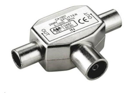 PremiumCord TV antenní slučovač-rozbočovač IEC 75 Ohm 1xF-2xM