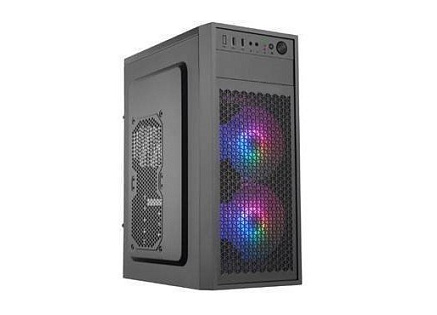 EUROCASE skříň ML N6-530B, ATX, 2x USB-A, 1x USB-C, 2x 120mm ARGB Fan, černá