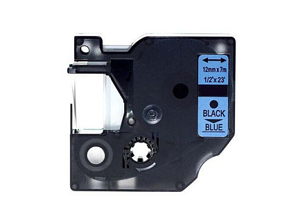 Xerox kompatibilní páska s DYMO, 45016 S0720560, 12mm x 7m, černý tisk / modrý podklad, D1 - ALLPRINT