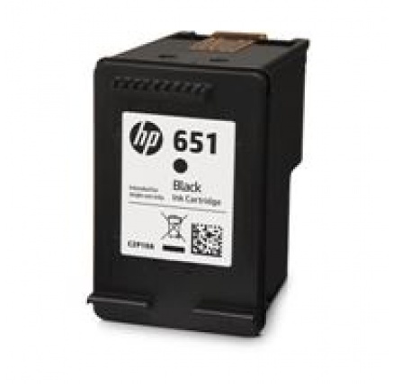 HP 651 Black Original Ink Advantage Cartridge, C2P10AE (600 pages)