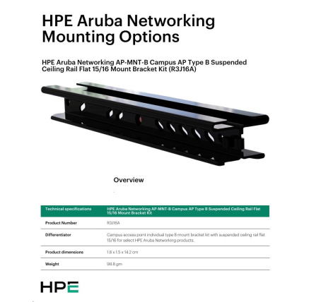 AP-MNT-A Campus AP mount bracket kit (individual) type A: suspended ceiling rail flat 9/16