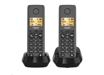 BAZAR - Gigaset Basic 100 Duo Black - Poškozený obal (Komplet)