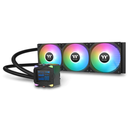 THERMAL TAKE Vodní chladič LA360-S ARGB, 3x120mm ARGB, LGA1851, AM5, černá THERMAL TAKE Vodní chladič LA360-S ARGB, 3x120mm ARGB, LGA1851, AM5, černá