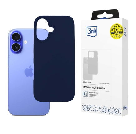 3mk ochranný kryt Silicone Case Dark Navy pro Apple iPhone 16 Pro 3mk ochranný kryt Silicone Case Dark Navy pro Apple iPhone 16 Pro