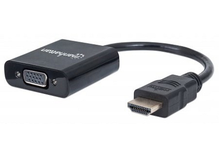 MANHATTAN převodník z HDMI na VGA (HDMI Male to VGA Female, black, Polybag)