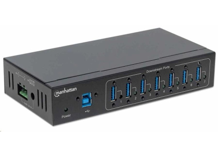 Manhattan hub, 7-portů, USB 3.0 Type-A, černá Manhattan hub, 7-portů, USB 3.0 Type-A, černá