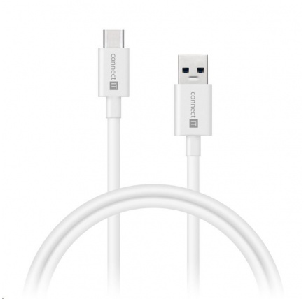 CONNECT IT Wirez USB-C (Type C) -> USB-A, USB 3.1 Gen 1, bílá, 2 m CONNECT IT Wirez USB-C (Type C) -> USB-A, USB 3.1 Gen 1, bílá, 2 m
