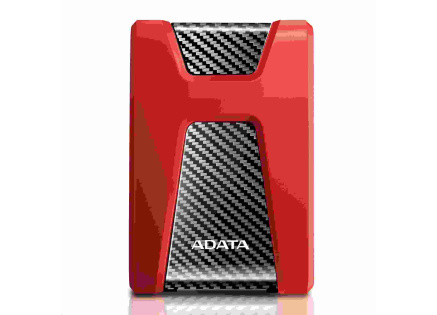 ADATA Externí HDD 2TB USB 3.1 DashDrive Durable HD650, červený (gumový, nárazu odolný)