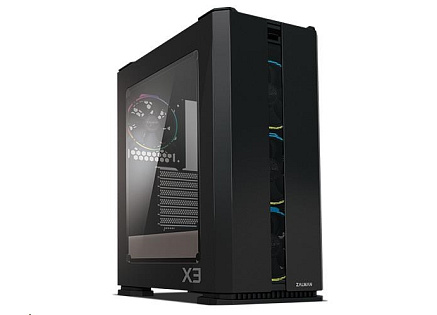 ZALMAN skříň X3 Black,  ATX bez zdroje, aRGB