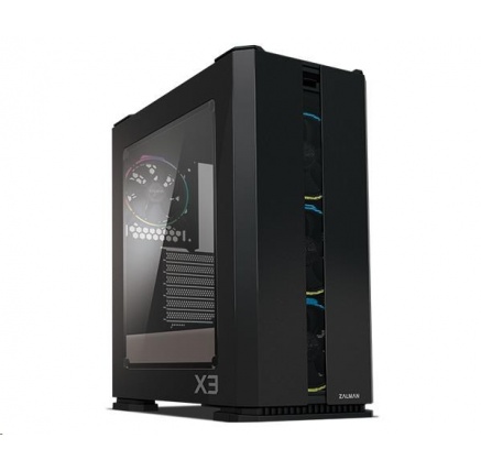 ZALMAN skříň X3 Black,  ATX bez zdroje, aRGB