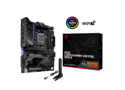 ASUS MB Sc AM5 ROG CROSSHAIR X870E APEX, AMD X870, 2xDDR5, 2xUSB4, WiFi