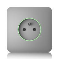 Ajax  SoloCover (smart) - Samostatný kryt zásuvky, mlhová