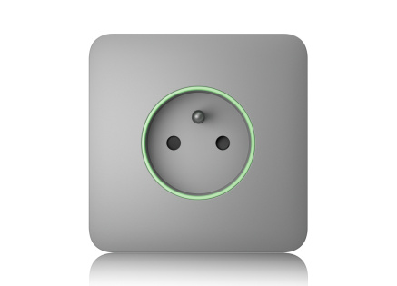 Ajax  SoloCover (smart) - Samostatný kryt zásuvky, mlhová