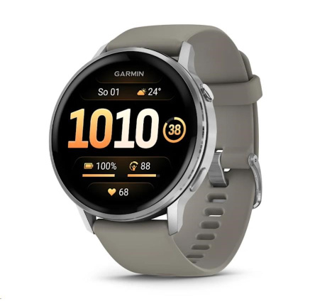 Garmin Venu® 4 - 45 mm Silver / Silver Gray silikonový řemínek