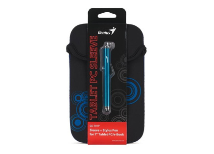 GENIUS GS-701P, bundle pouzdro na 7" Tablet PC černé + dotykové pero modré