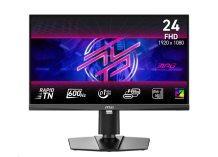 MSI LCD MPG 242R X60N, 24,1" FHD, 600Hz, 0,1ms, USB, DP, HDMI, VESA, Audio, Black