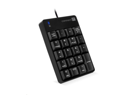 CONNECT IT NumCALC drátová numerická klávesnice, ČERNÁ