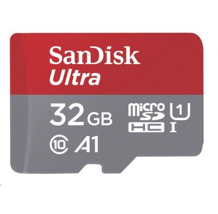 SanDisk MicroSDHC karta 128GB Ultra (120MB/s, A1 Class 10 UHS-I ) + adaptér