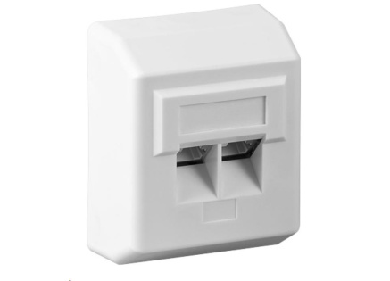 PREMIUMCORD Zásuvka 2xRJ45 na omítku, UTP Cat5e PREMIUMCORD Zásuvka 2xRJ45 na omítku, UTP Cat5e