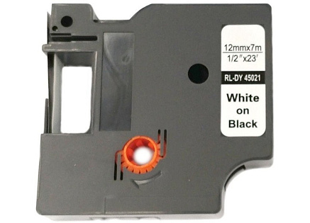 Xerox kompatibilní páska s DYMO, 45021, S0720610,12mm x 7m, bílý tisk / černý podklad, D1 - ALLPRINT Xerox kompatibilní páska s DYMO, 45021, S0720610,12mm x 7m, bílý tisk / černý podklad, D1 - ALLPRINT