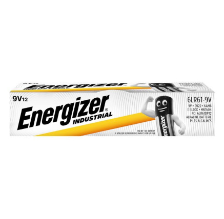 Energizer 6LR61/12 Industrial 9V 12pack