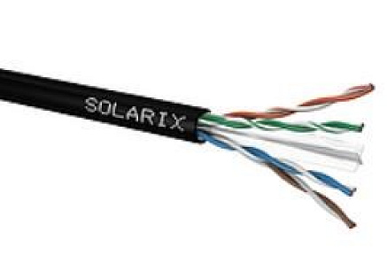Instalační kabel Solarix venkovní UTP, Cat6, drát, PE, cívka 500m SXKD-6-UTP-PE
