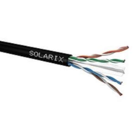 Instalační kabel Solarix venkovní UTP, Cat6, drát, PE, cívka 500m SXKD-6-UTP-PE Instalační kabel Solarix venkovní UTP, Cat6, drát, PE, cívka 500m SXKD-6-UTP-PE
