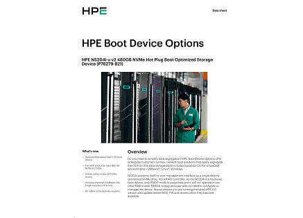 HPE NS204i-u v2 480GB NVMe Hot Plug Boot Optimized Storage Device