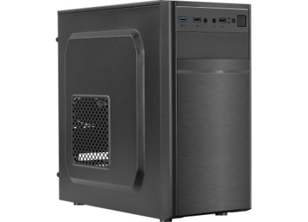 EUROCASE skříň MC X103 black, micro tower, 1x USB 3.0, 2x USB 2.0, 2x audio, bez zdroje