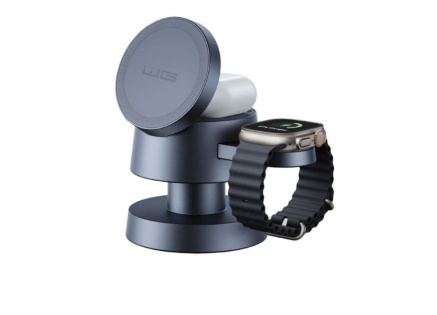 WG - Bezdrátová nabíječka 4v1 Mush8oom, lampička, šedá