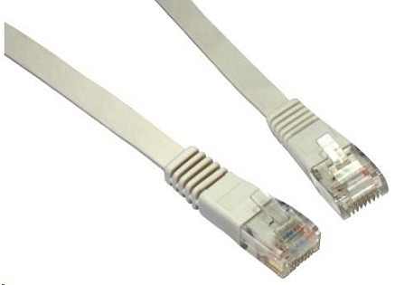 Solarix Patch kabel plochý CAT5E UTP LSOH 3m šedý non-snag-proof C5E-111GY-3MB