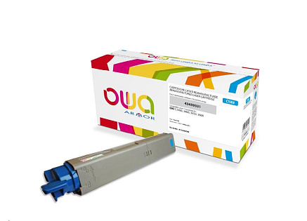 OWA Armor toner pro OKI C3300, C3400, C3450, C3600, 2500 Stran, 43459331, modrá/cyan OWA Armor toner pro OKI C3300, C3400, C3450, C3600, 2500 Stran, 43459331, modrá/cyan